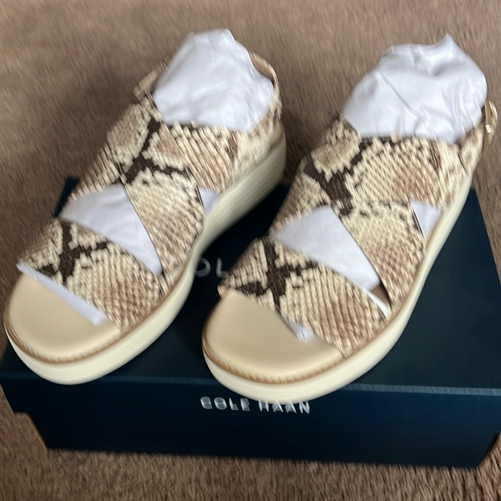 Cole Haan Snake Print ØriginalGrand Platform Sandals Women's Size 7.5